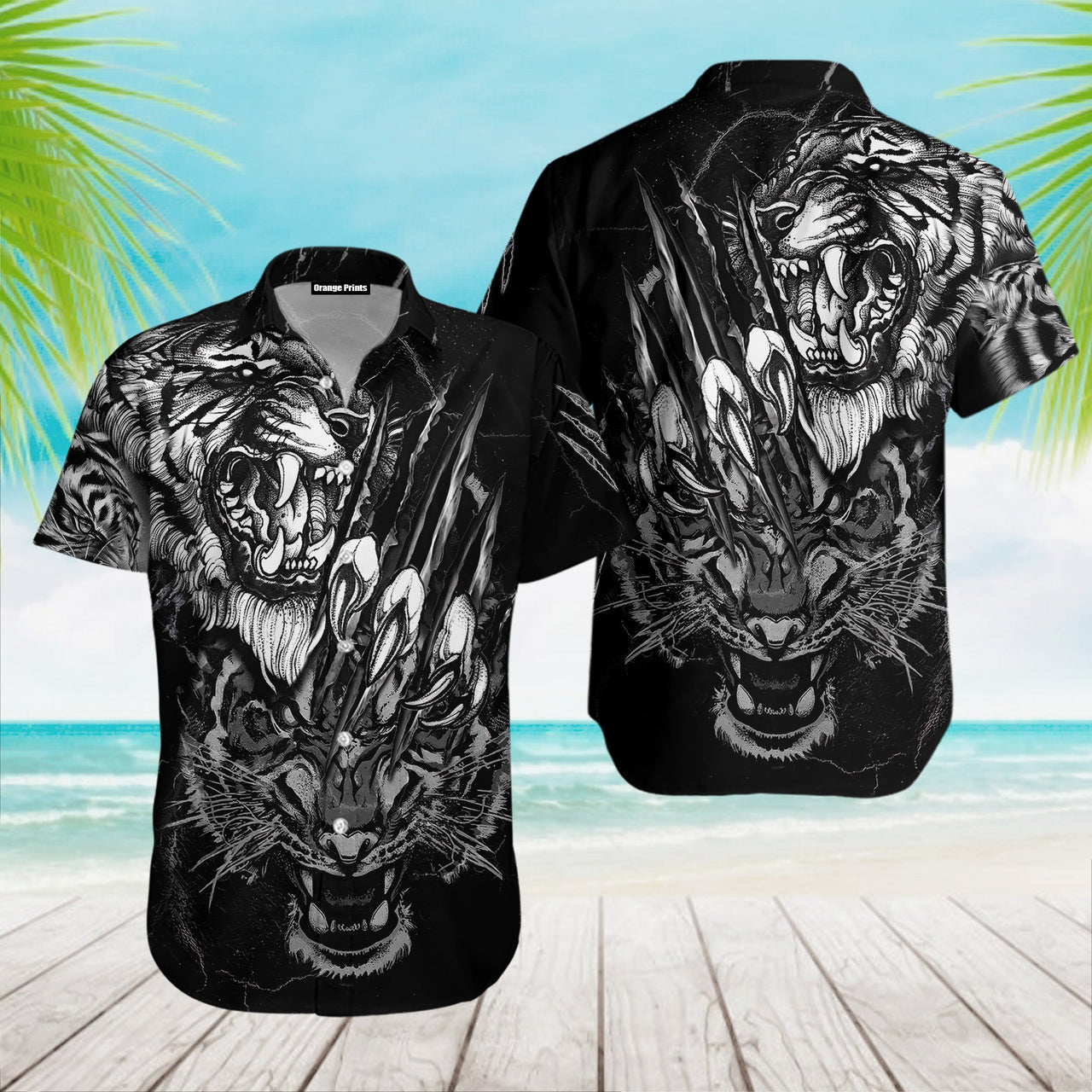 Black White Tiger Aloha Hawaii Shirts For Men Women Ha91932