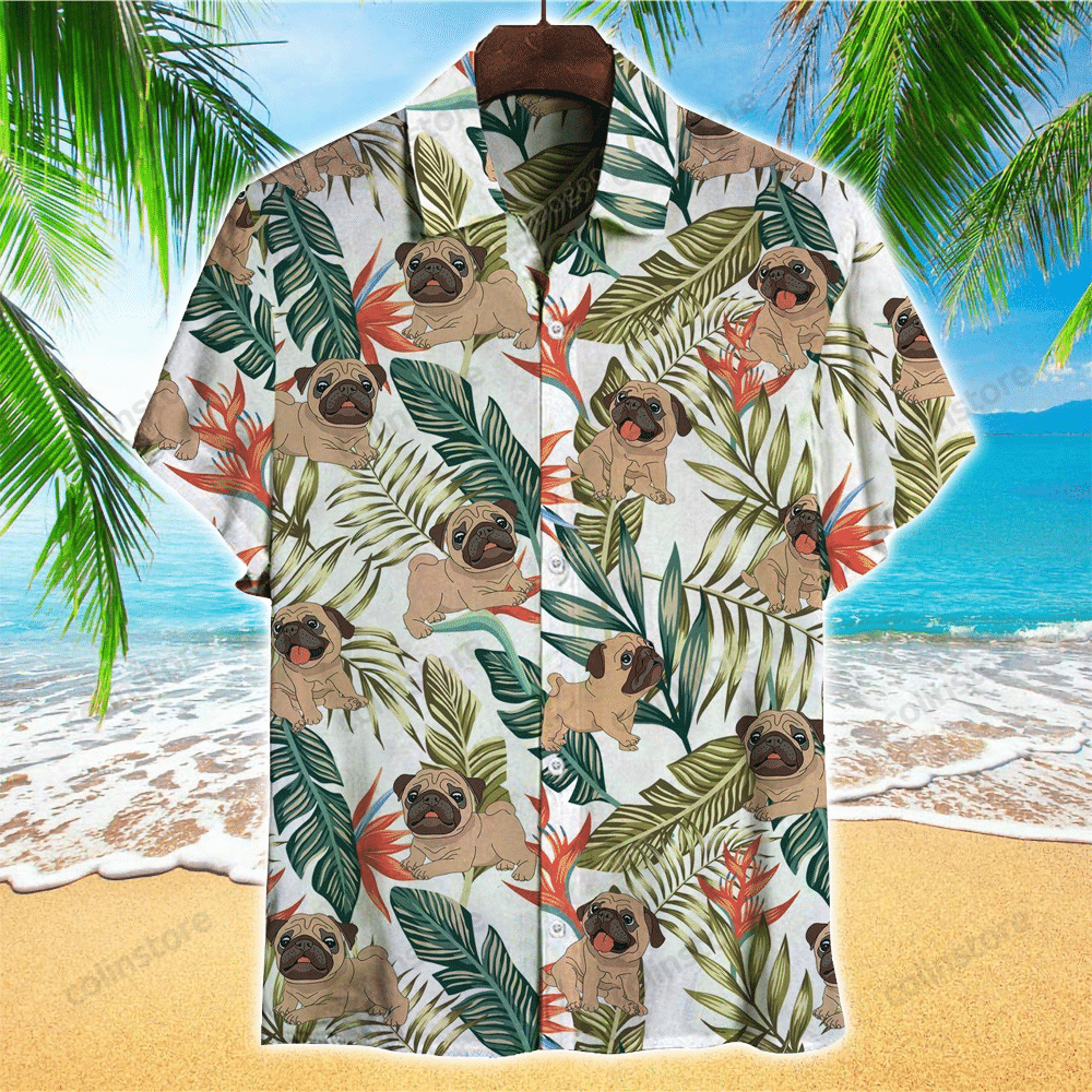 Lovely Bulldog With Tropical Hawaii Shirt Aloha Ha32503