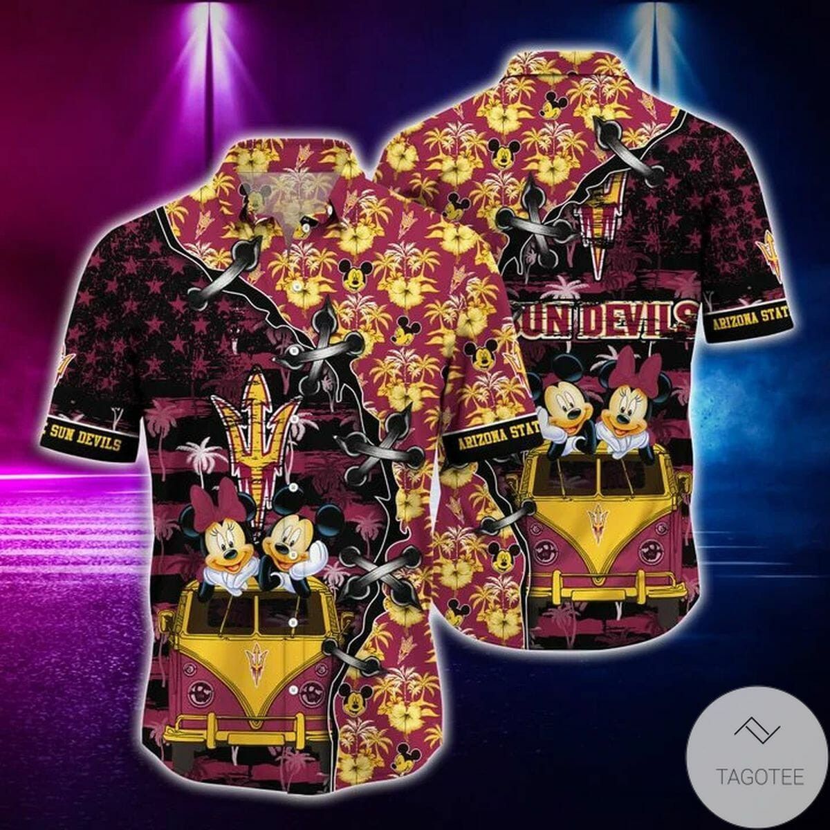 NCAA Arizona State Sun Devils Mickey Mouse Trendy Hawaiian Shirt Aloha Shirt