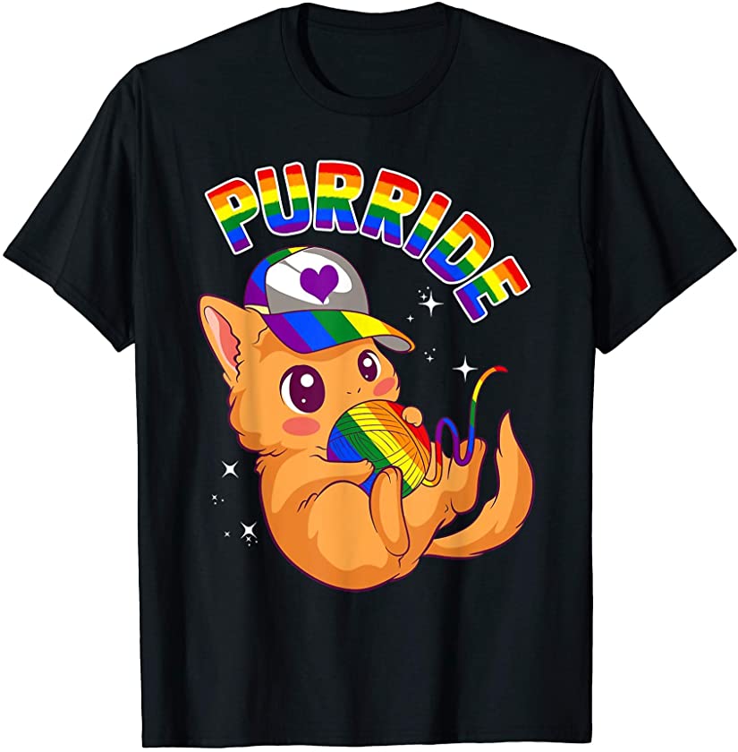 Purride Kitten Cat Lover LGBTQ Gay Lesbian Awareness T-Shirt