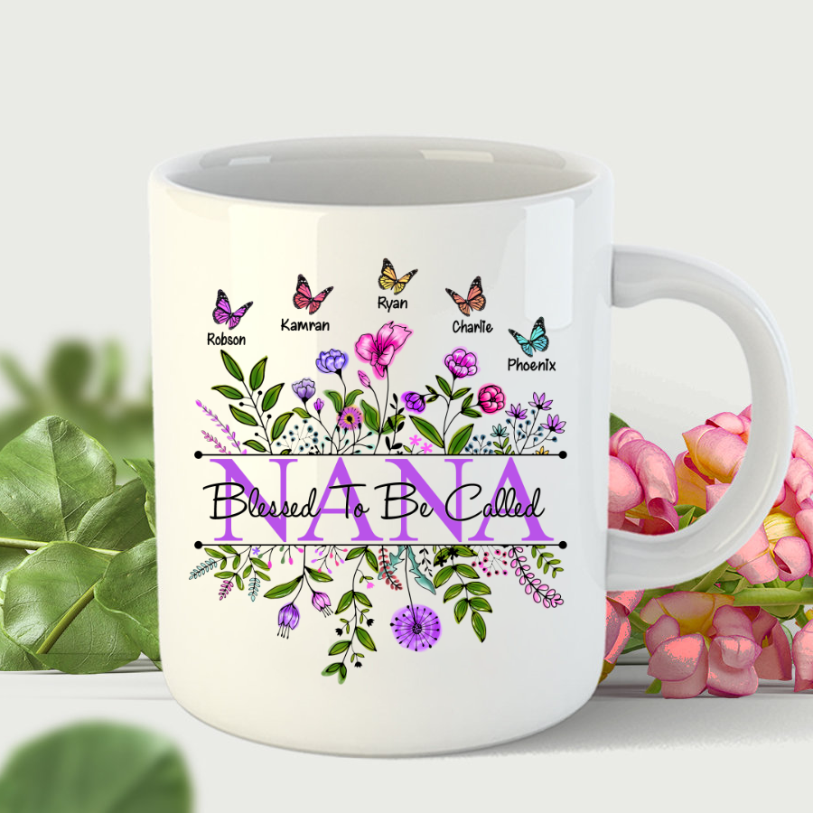 Blessed To Be Called Nana Wildflowers Mug