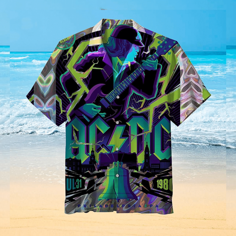 Ac Dc Collage Hawaii Shirt Ha42148