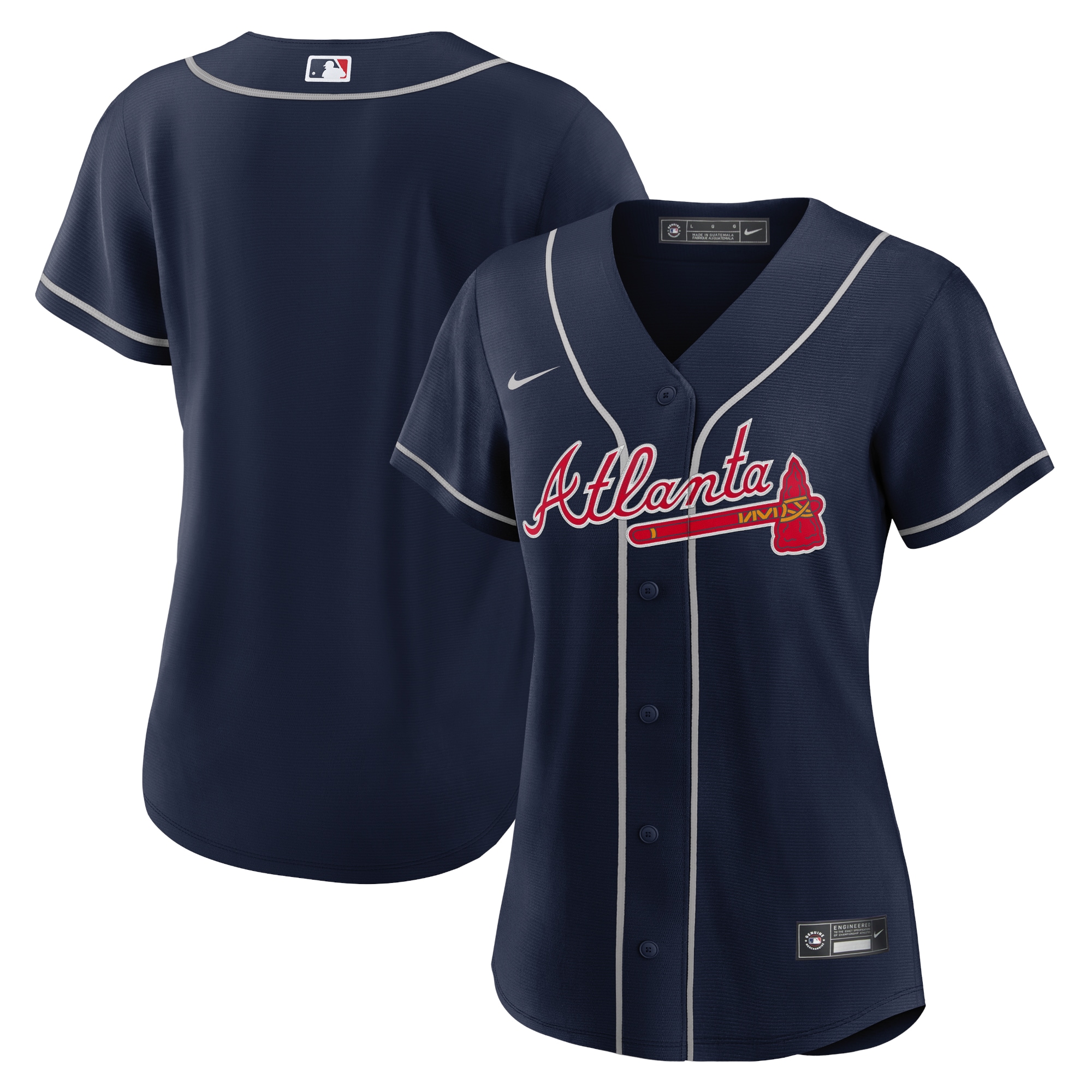 Atlanta Braves Women's Alternate Replica Team Jersey – Navy