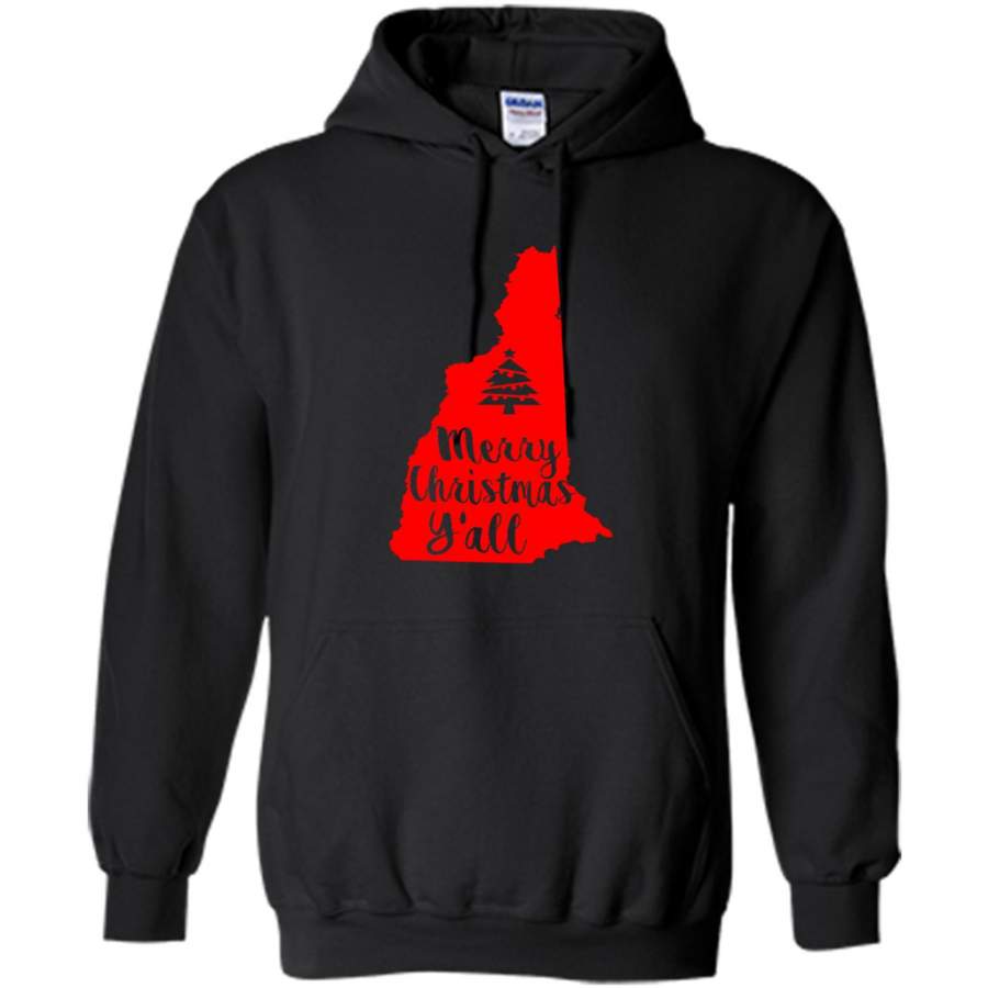 Merry Christmas Y’all New Hampshire Lover – Gildan Heavy Blend Hoodie