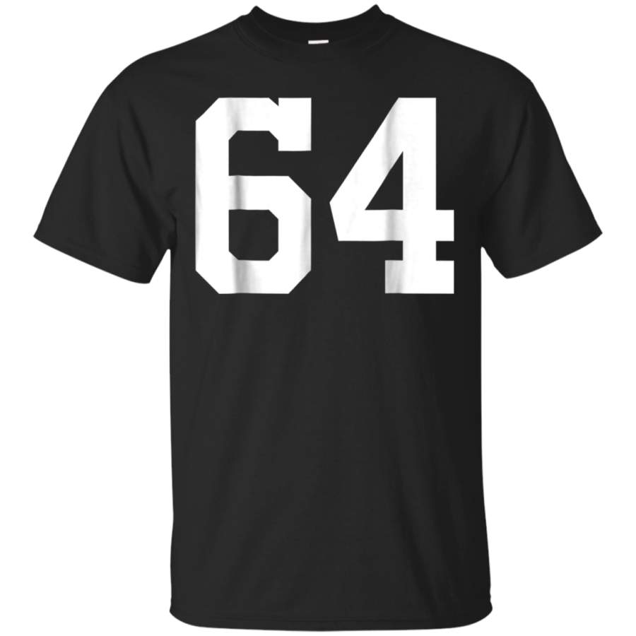 AGR 64 Sports Jersey Number T-Shirt for Team Fan Player Coach