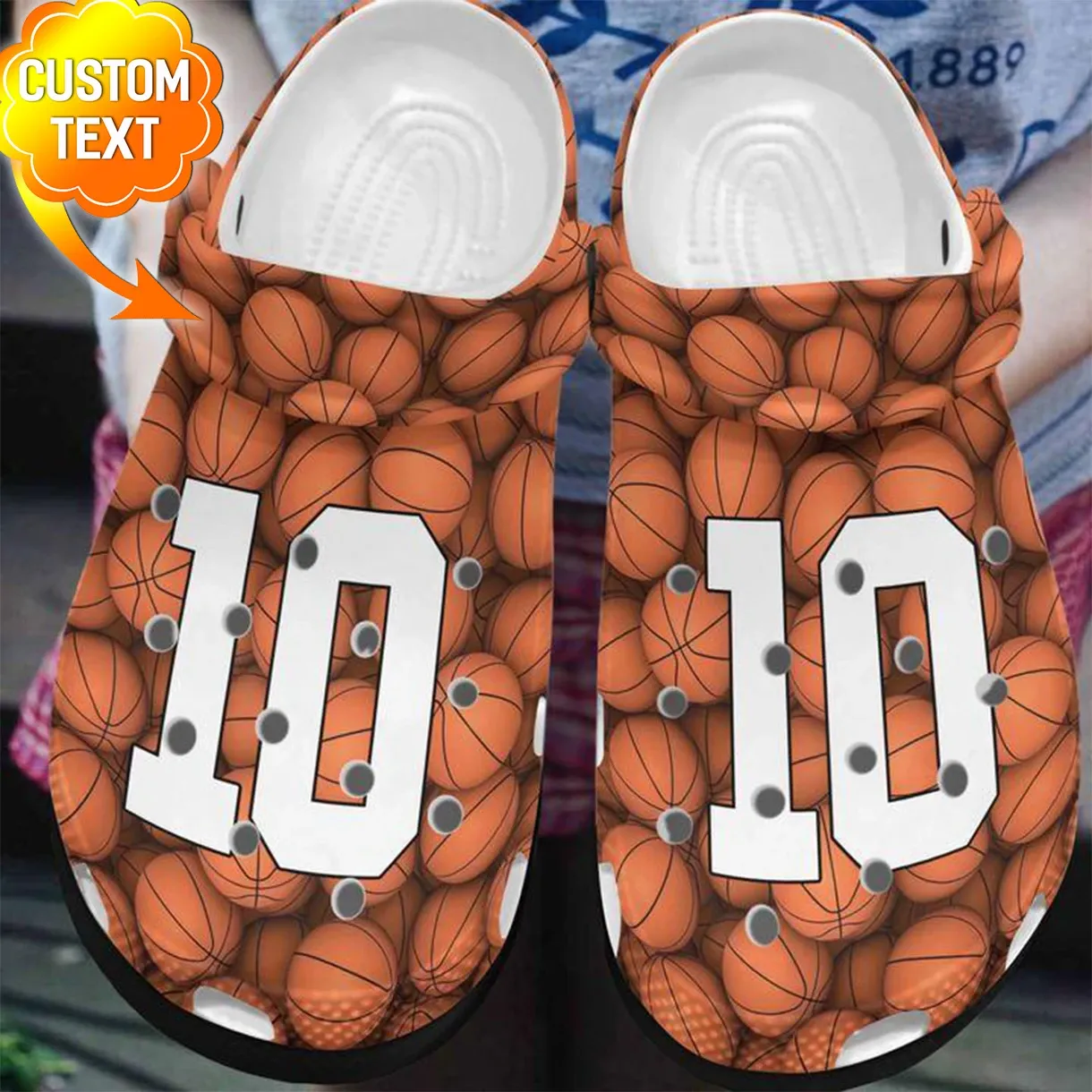 Basketball Personalize Clog Custom Crocss Clog On Sandal Fashion Style Comfortable For Women Men Kid