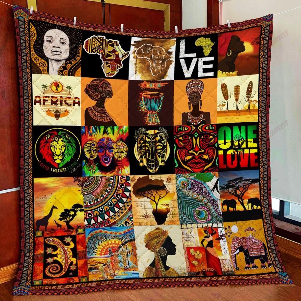 Africa Culture Black Girl XL0204096CL Quilt Blanket