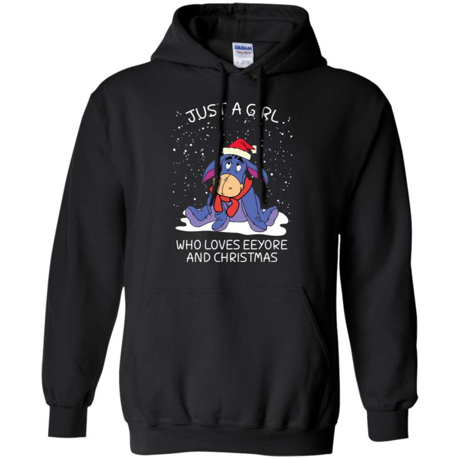 AGR Just a Girl Who Loves Eeyore and Christmas Hoodie