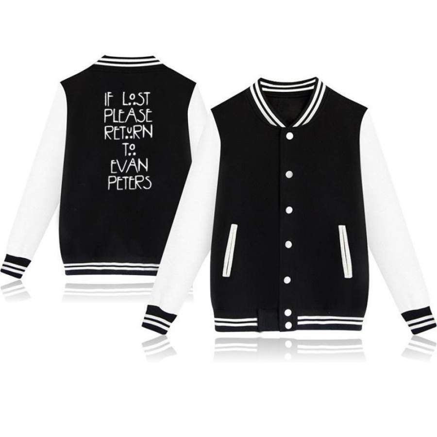 Men Women american horror story jacket Couple Hipster Baseball clothes Sweatshirt Unisex Plus Velvet Casual Jacket