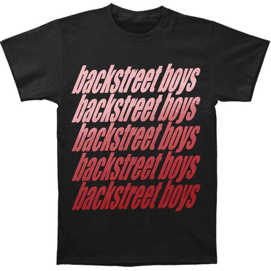 Backstreet Boys Men’s Vintage Repeat Logo Slim-Fit T-Shirt