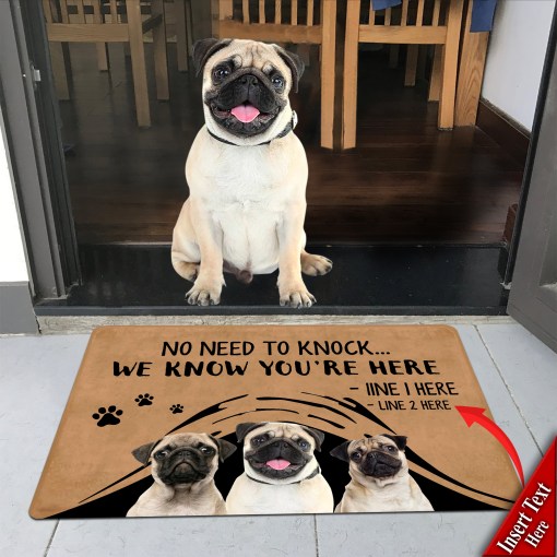 Pug M288 Camping Custom Doormat All Over Printed (6228)