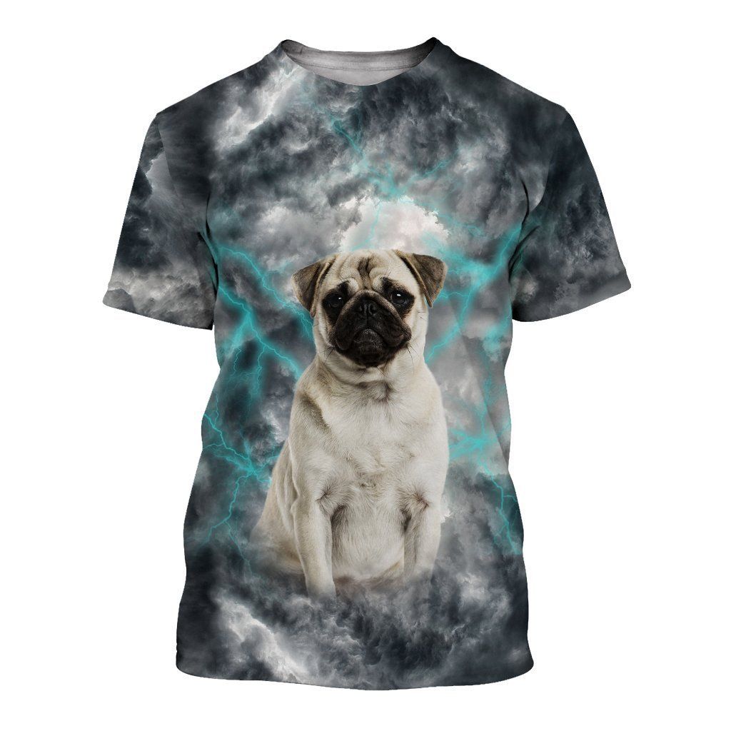 Pug Storm 3D All Over Printed Shirts