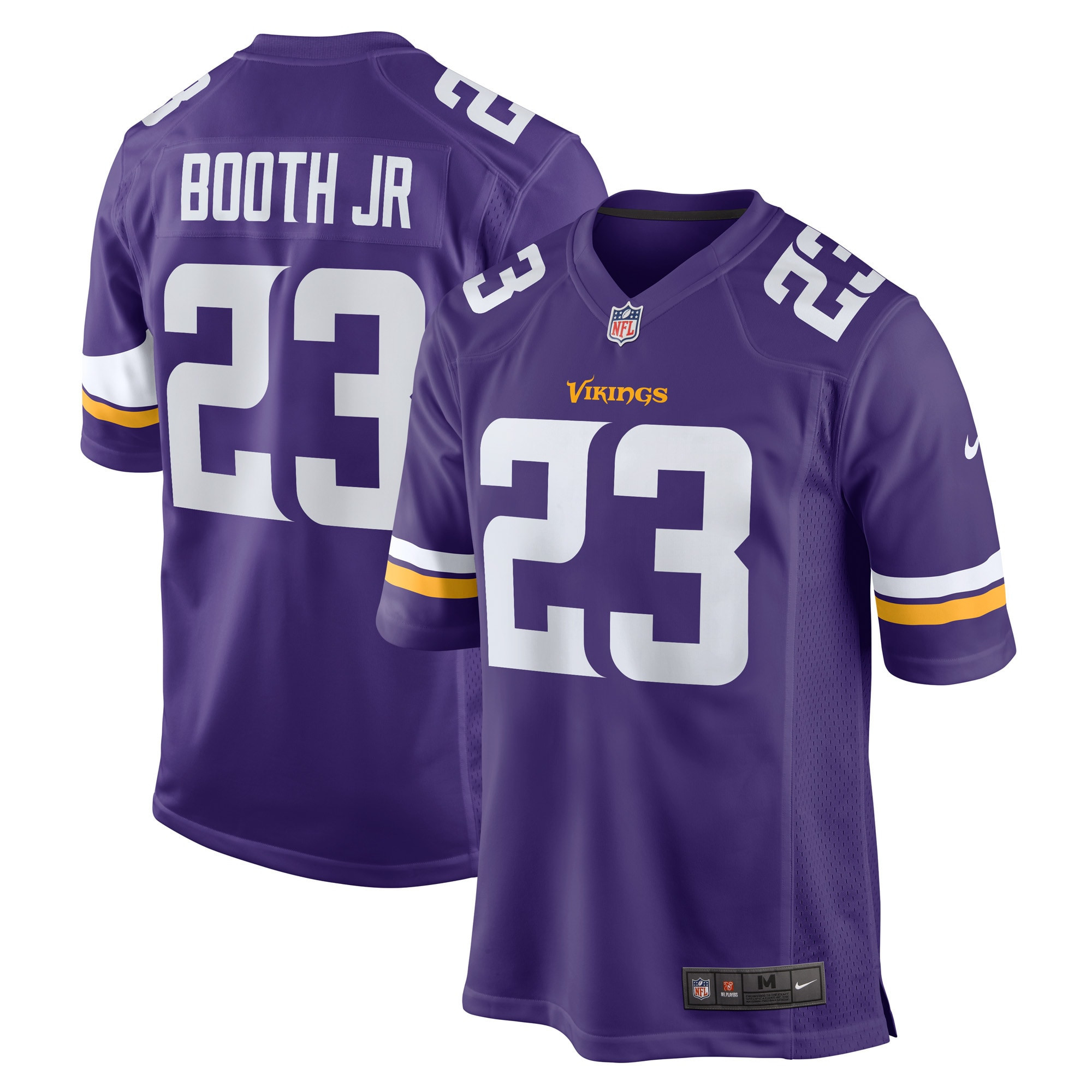 Andrew Booth Jr. Minnesota Vikings Player Game Jersey – Purple NFL