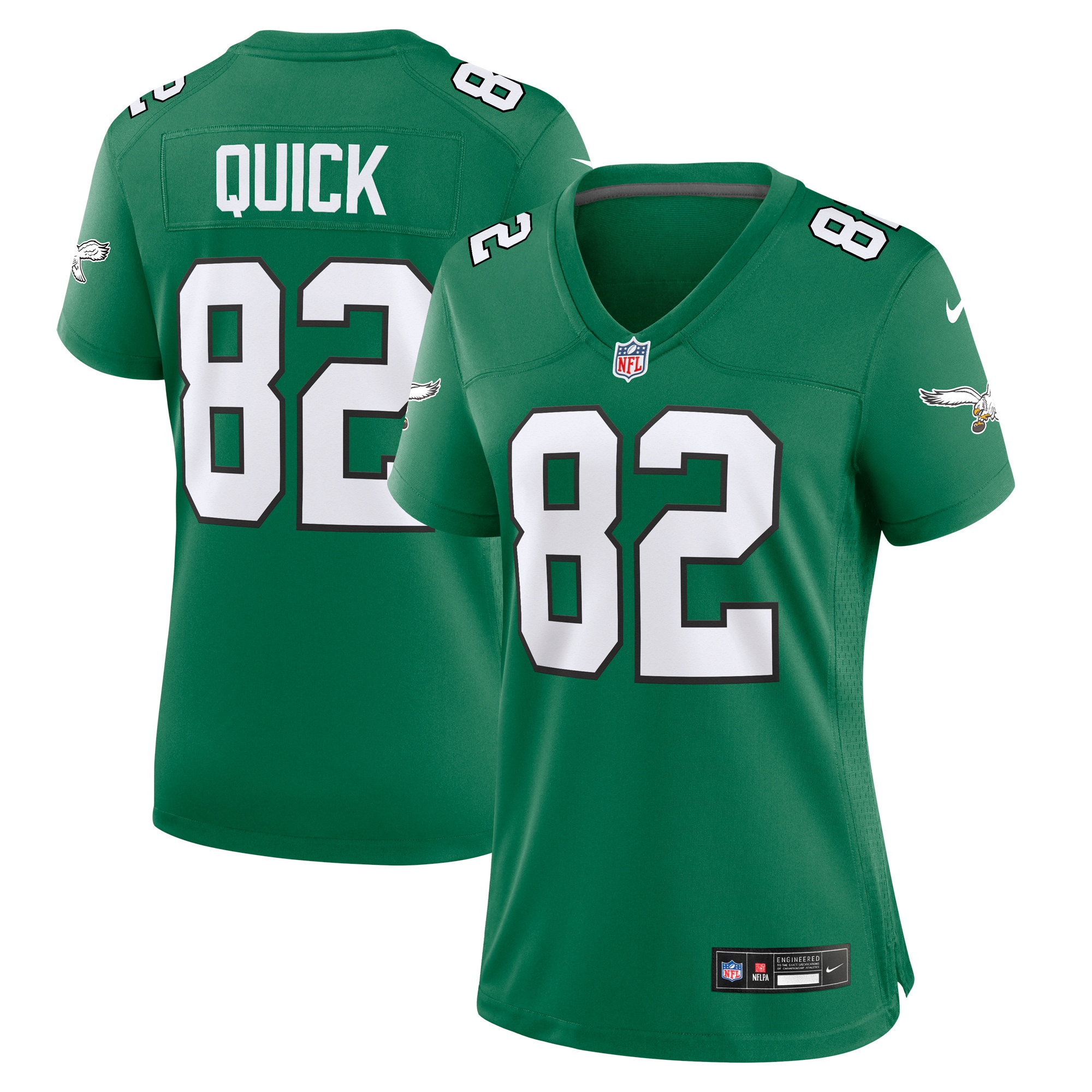 Women’s Philadelphia Eagles Mike Quick Kelly Green Alternate Game Jersey