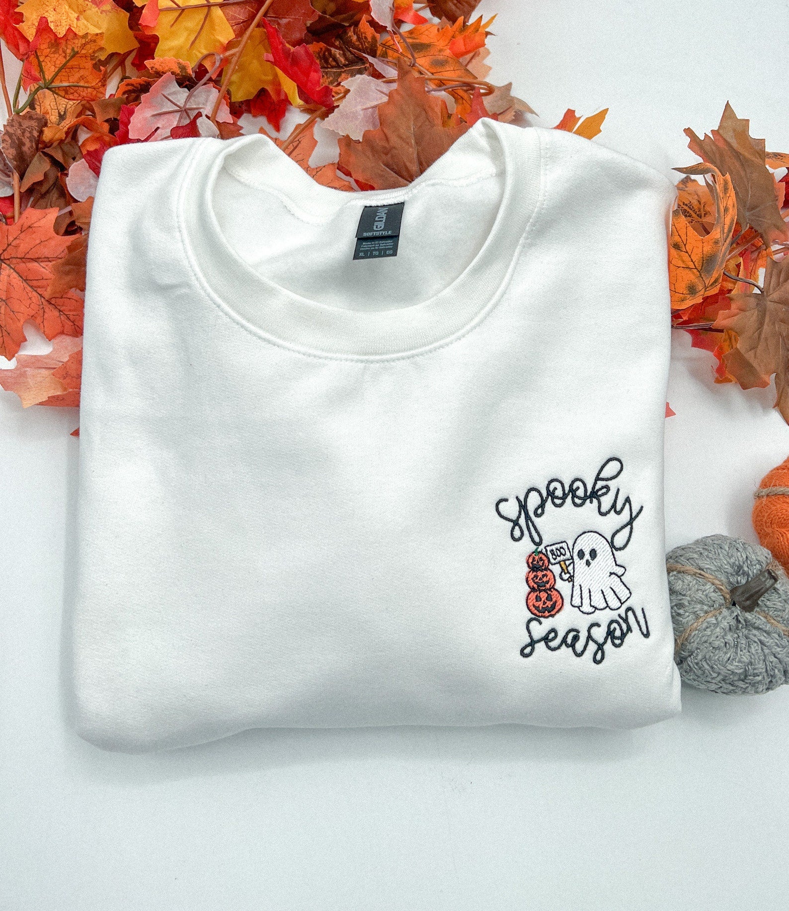 Ghost Embroidered Sweatshirt 2D Crewneck Sweatshirt All Over Print Sweatshirt For Women Sweatshirt For Men Sws4574