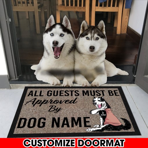 Husky I Love  Dad-Mat3 Custom Doormat All Over Printed(6888)