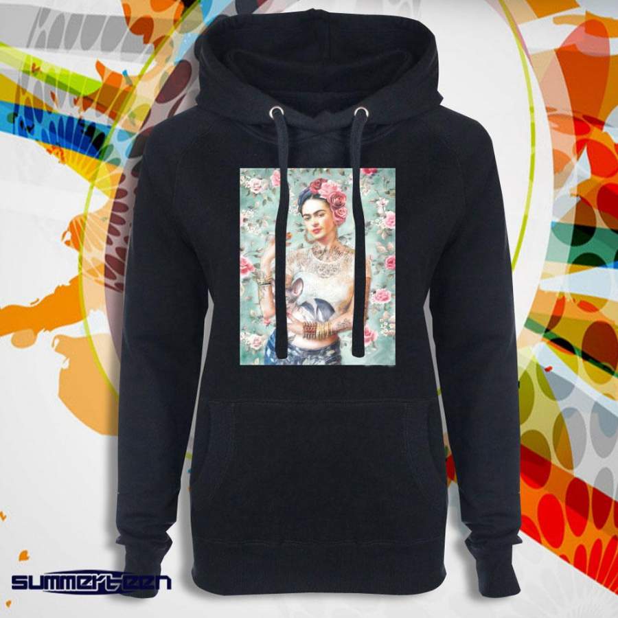 Bad Mexican Female Artist With Cat Women’S Hoodie