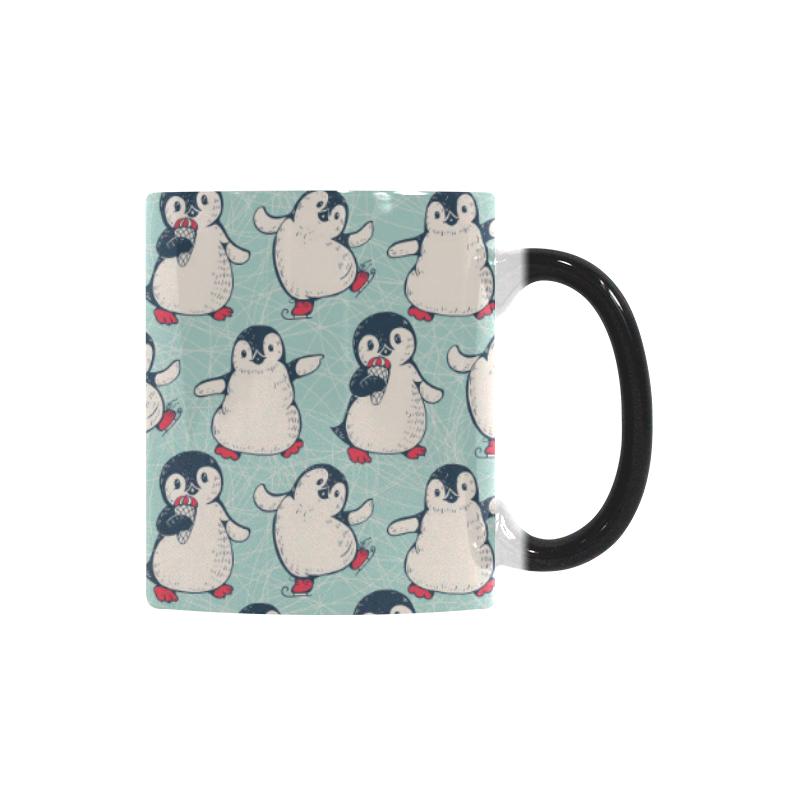 Cute Penguin pattern Morphing Mug Heat Changing Mug