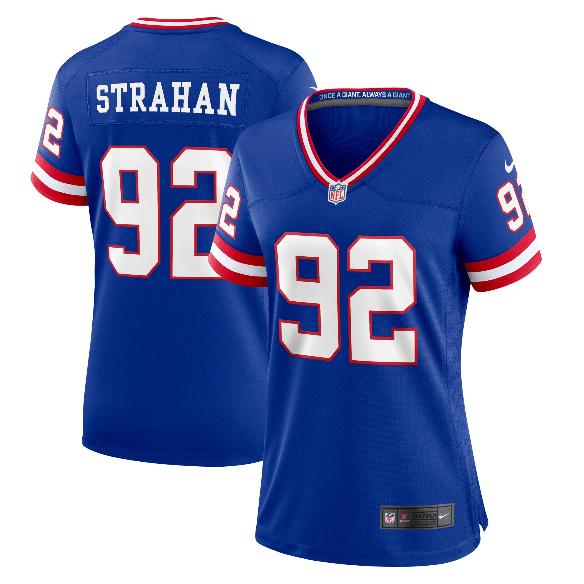 Women’s New York Giants Michael Strahan Royal Classic Retired Player Game Jersey