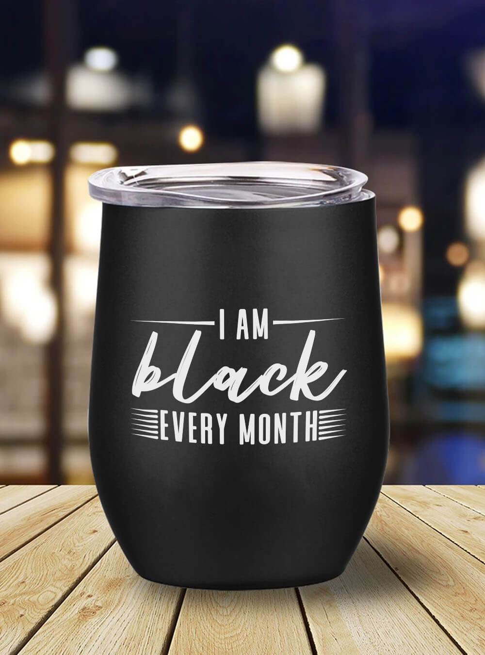 Afrocentric Tumbler Design Educated Motivated Black Queen Melanin Woman Stainless Steel Wine Tumbler Mug Black History Gift Ideas Bps5752