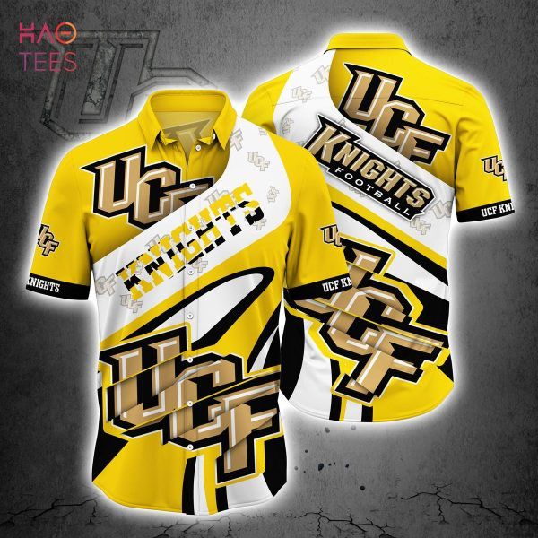 NCCA Ucf Knights Gold White Hawaiian Shirt