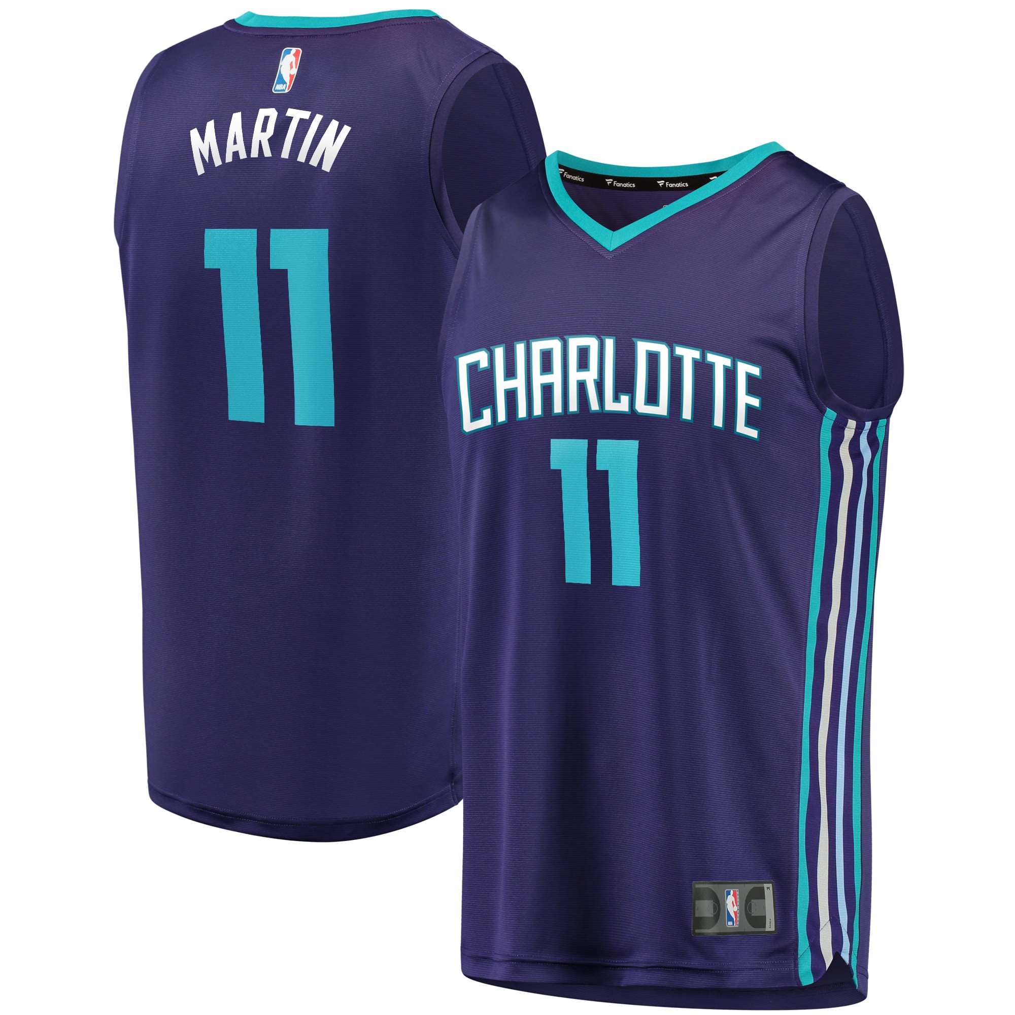 Cody Martin Charlotte Hornets Fanatics Branded Fast Break Replica Player Jersey – Statement Edition – Purple NBA