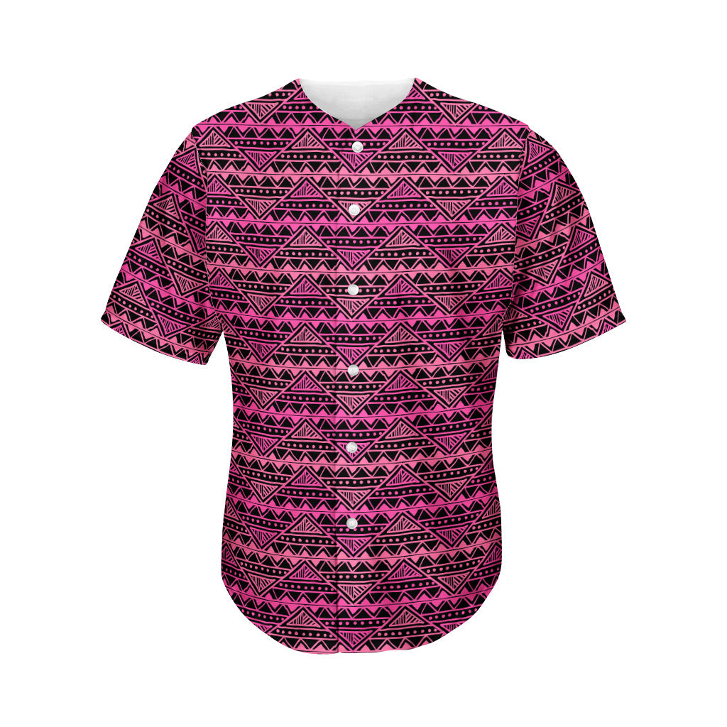 Pink African Ethnic Pattern Print Men’S Baseball Jersey 3D Print