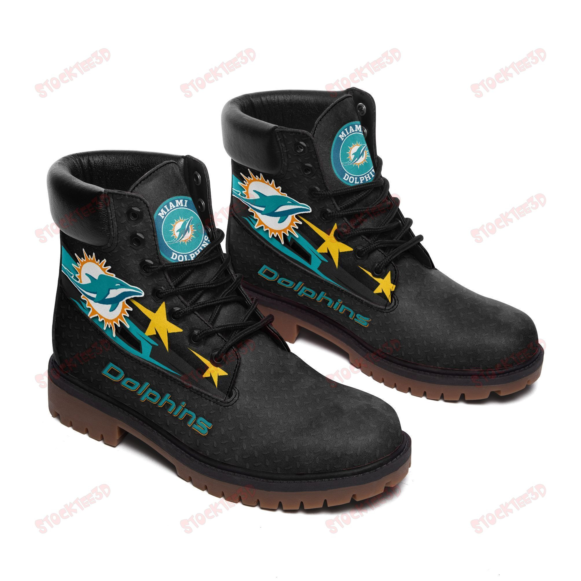 Miami Dolphins Boots – Premium Shoes/ Premium Leather Boots – Gift For Sports Lovers 110