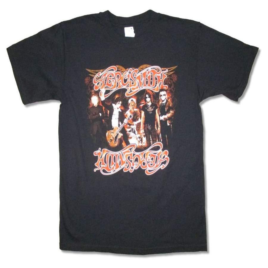 Aerosmith Hot Rocks 2007 Mens Black T Shirt Adult