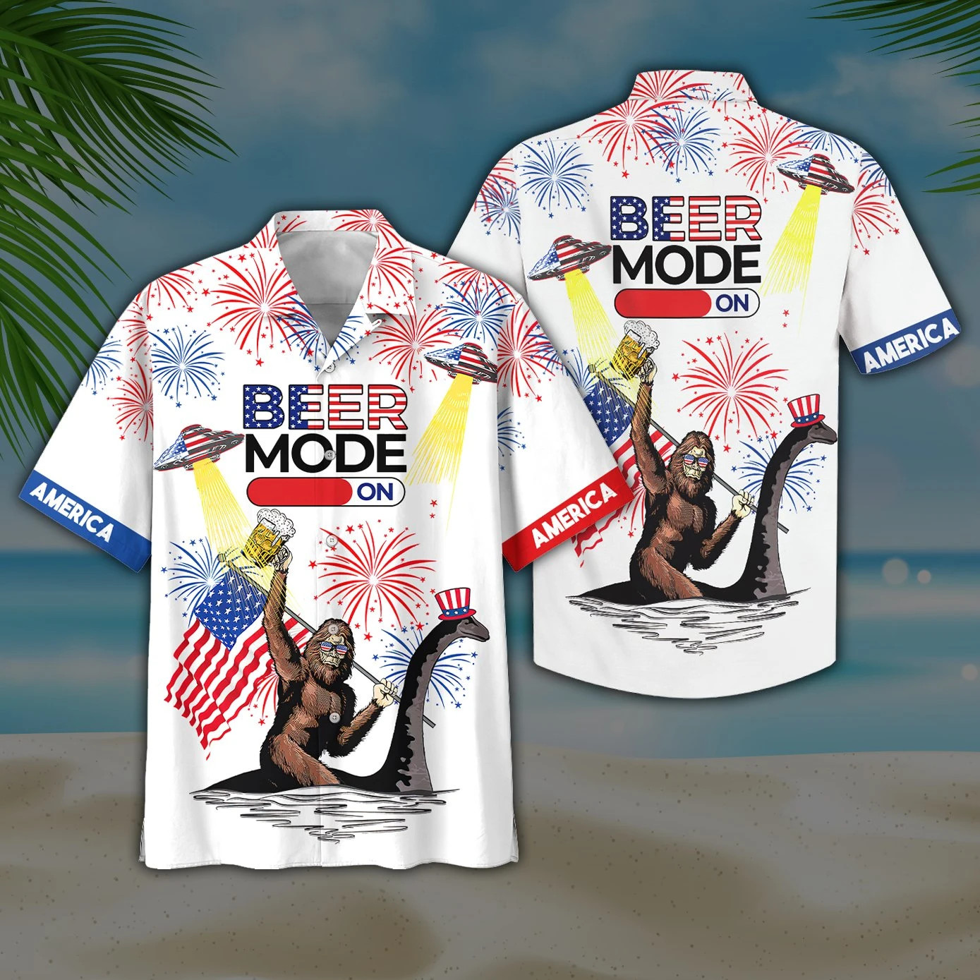 America Bigfoot Beer Mode On Hawaii Shirt Unisex Adult Ha110687