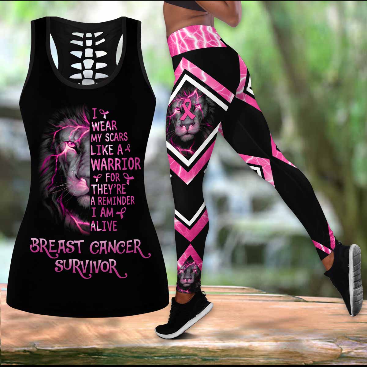 ViticStore™ Lion Breast – 3D printed ultra-soft tank top leggings, gift for Breast cancer patience, breast cancer awareness, breast cancer warrior