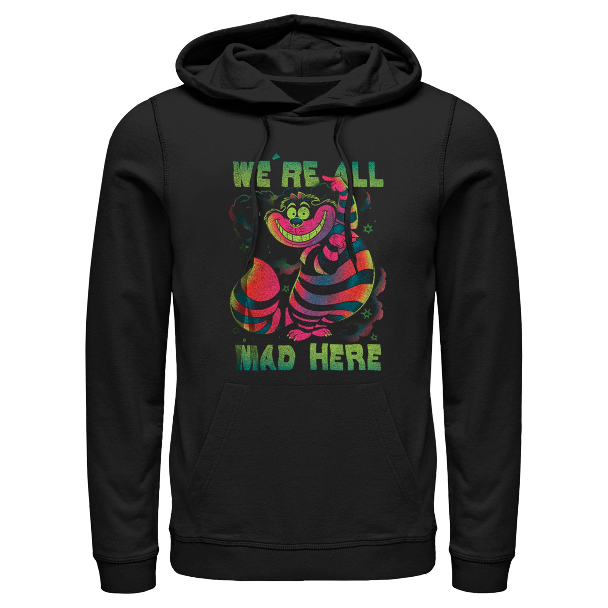 Men’S Alice In Wonderland Rainbow Cheshire Pull Over Hoodie