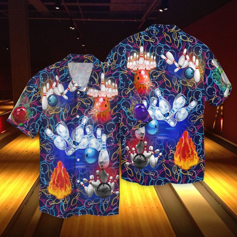 Bowling Hippie For Men And Women Graphic Print Short Sleeve Hawaii Casual Shirt Ha13536