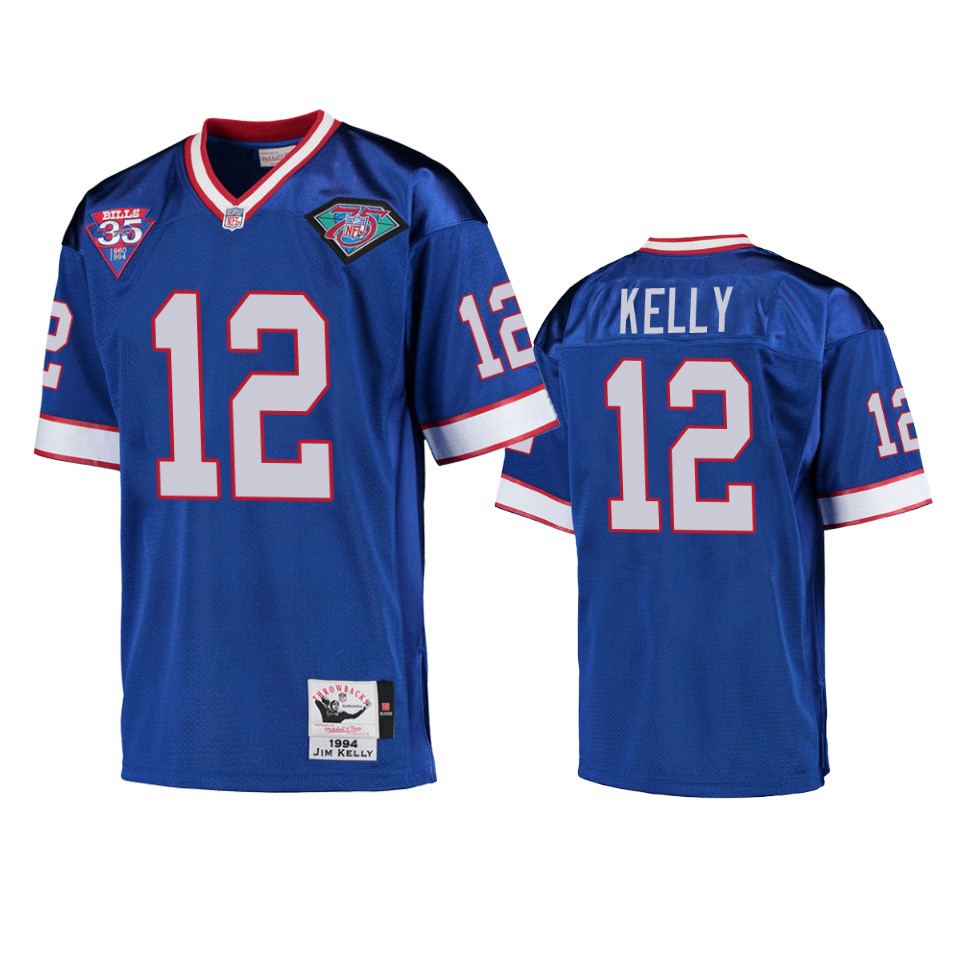 Buffalo Bills Jim Kelly Royal Vintage Replica Jersey – Mens