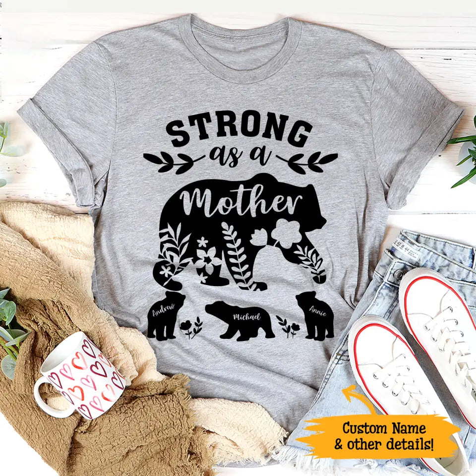 Mama Bear Gift For Mom Custom Kid’S Name Personalized Mother’S Day Shirt Long Sleeve Hoodie