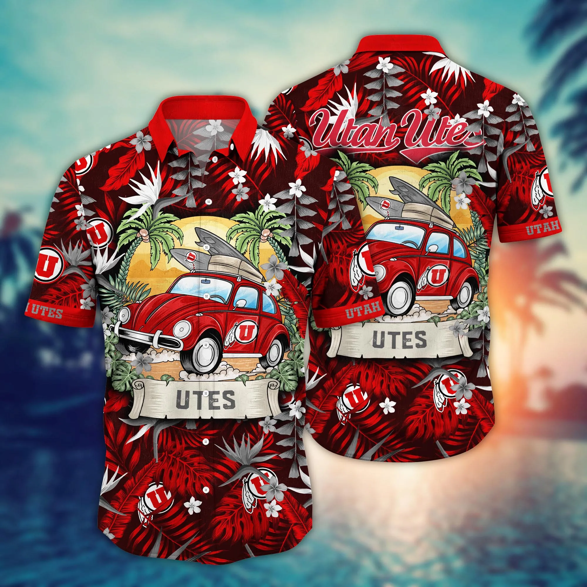 Utah Utes NCCA Hawaiian Shirt High Temperaturestime Aloha Shirt