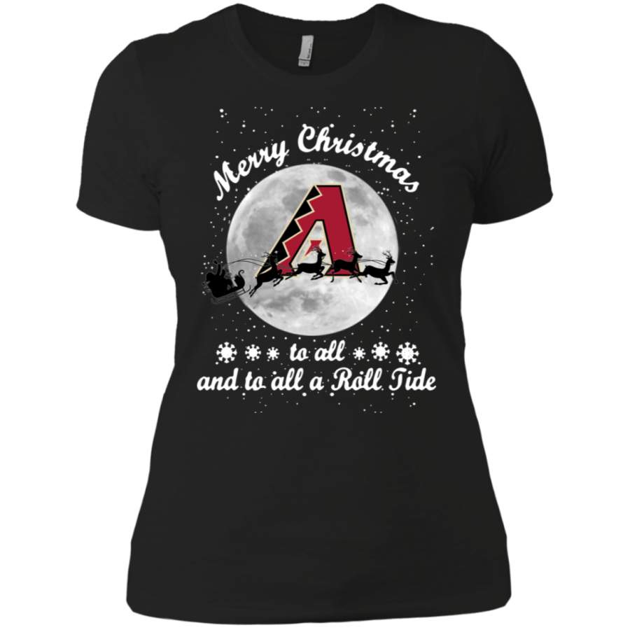 Merry Christmas Arizona Diamondbacks to all and to all a Roll Tide shirt Ladies’ Boyfriend Shirt