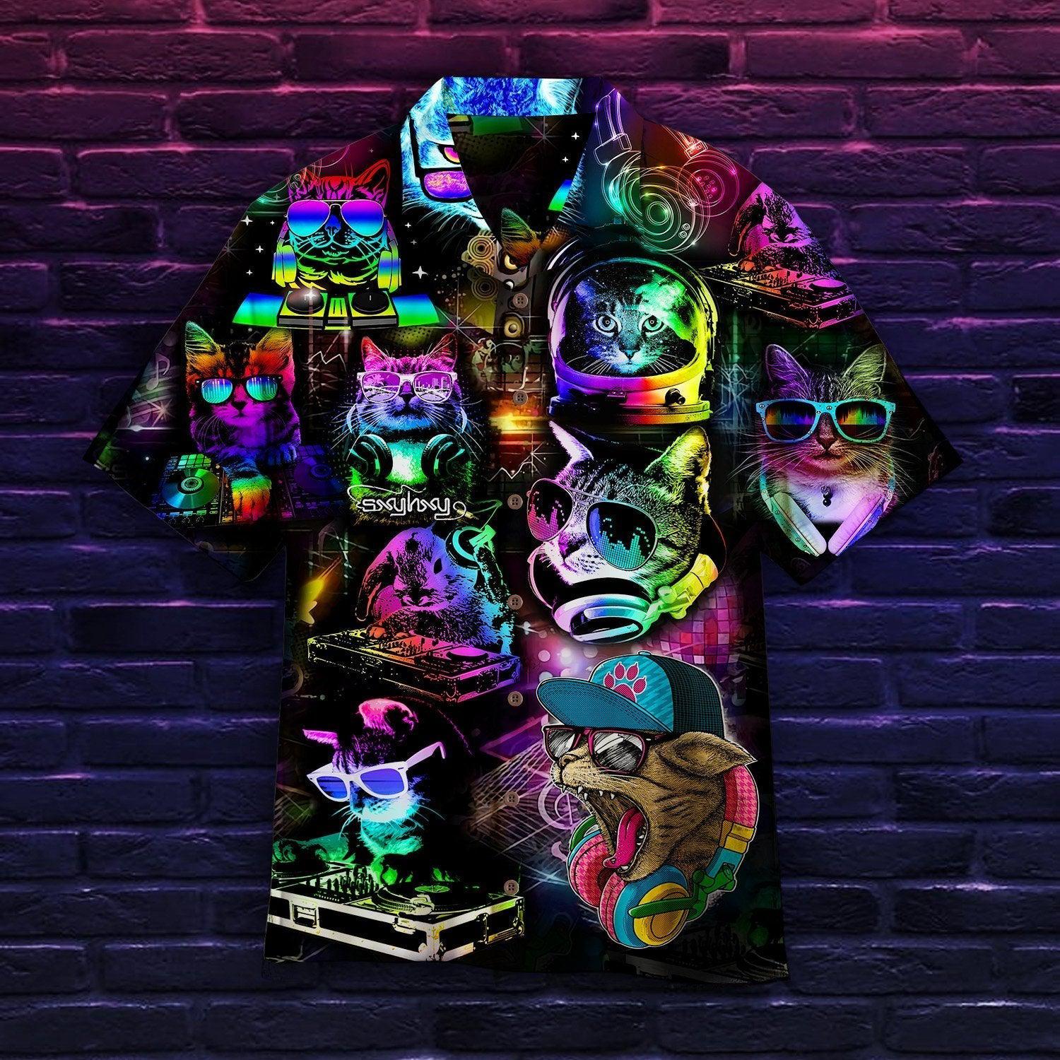 Dj Disco Cats Hawaii Shirt For Men Women Ha11056