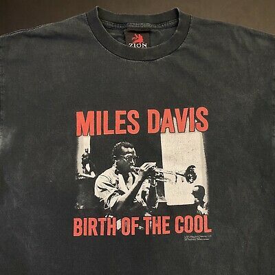 Vintage Miles Davis Shirt L Jazz Music 2001 Fade Band Concert Tour Birth Of Cool 8356