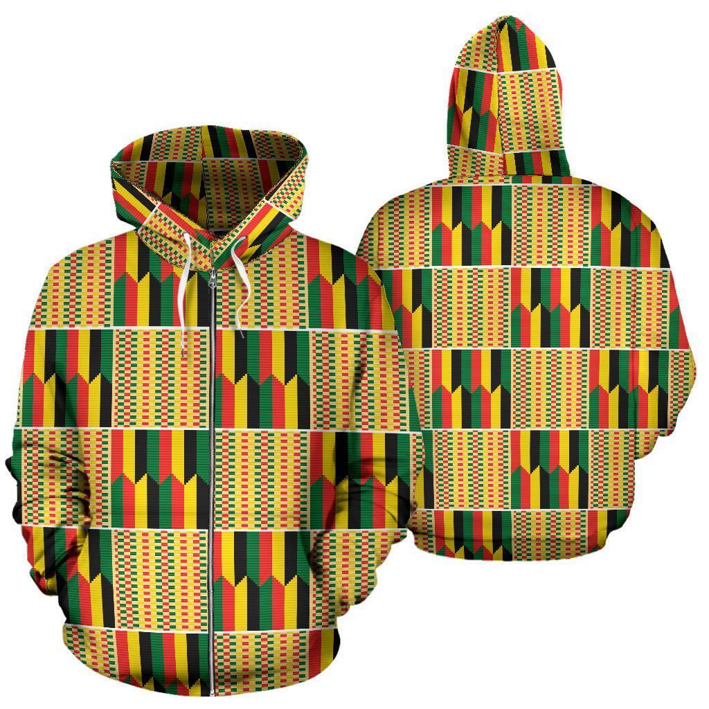 Greek Life Hoodie – Kente Zip Hoodie Light Concept