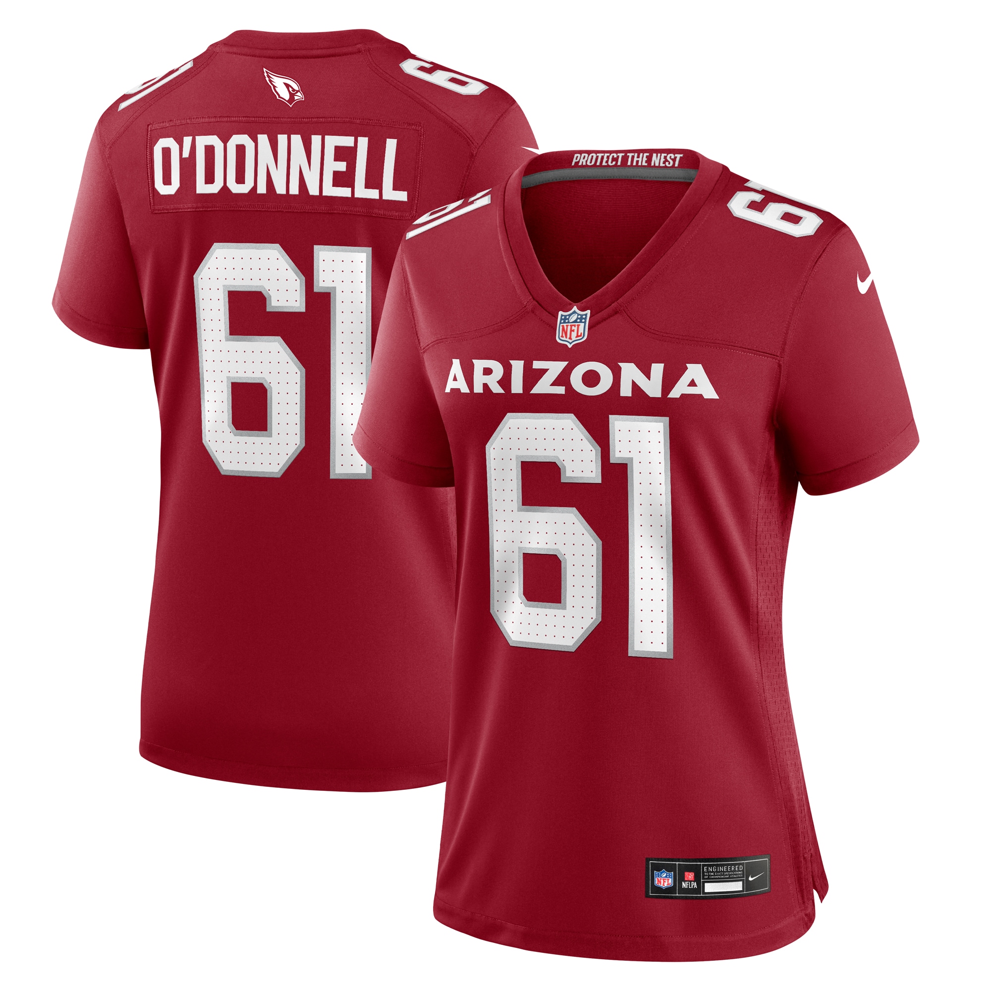 Women’s Arizona Cardinals Carter O’Donnell  Cardinal Team Game Jersey