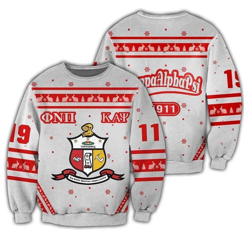 Greek Life Sweatshirt – Crewneck Sweatshirt Christmas Kappa Alpha Psi Brotherhood White