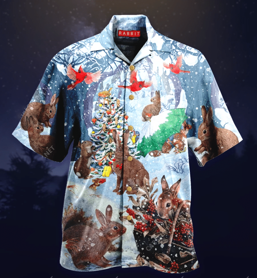 Order Hawaii Aloha Shirts Rabbits On Christmas Ha33612