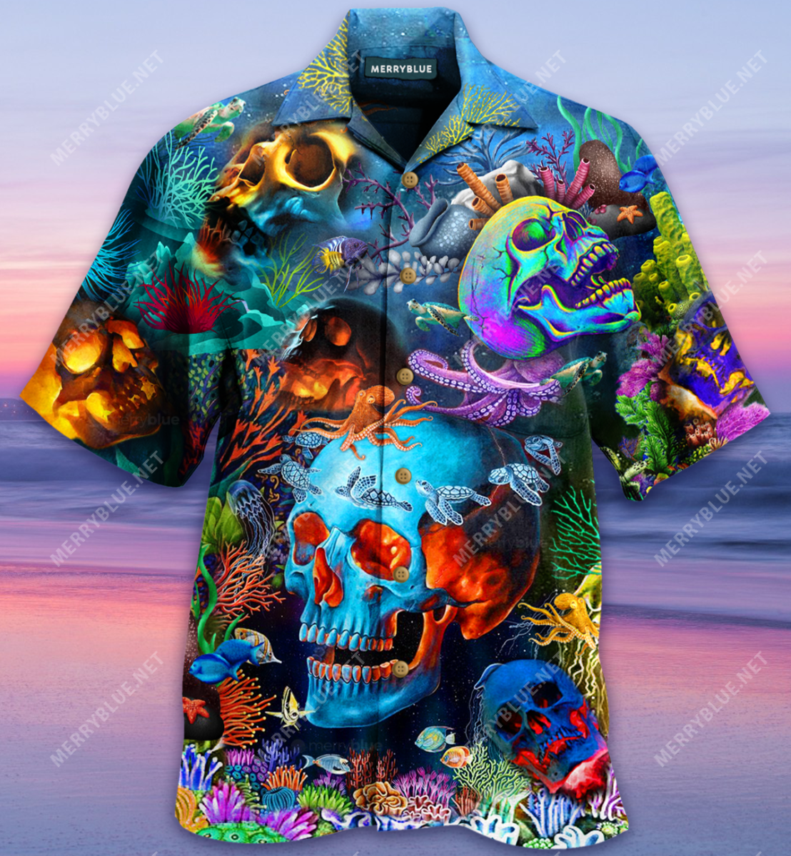 Deep In The Ocean Skull Unisex Hawaii Shirt Ha67295