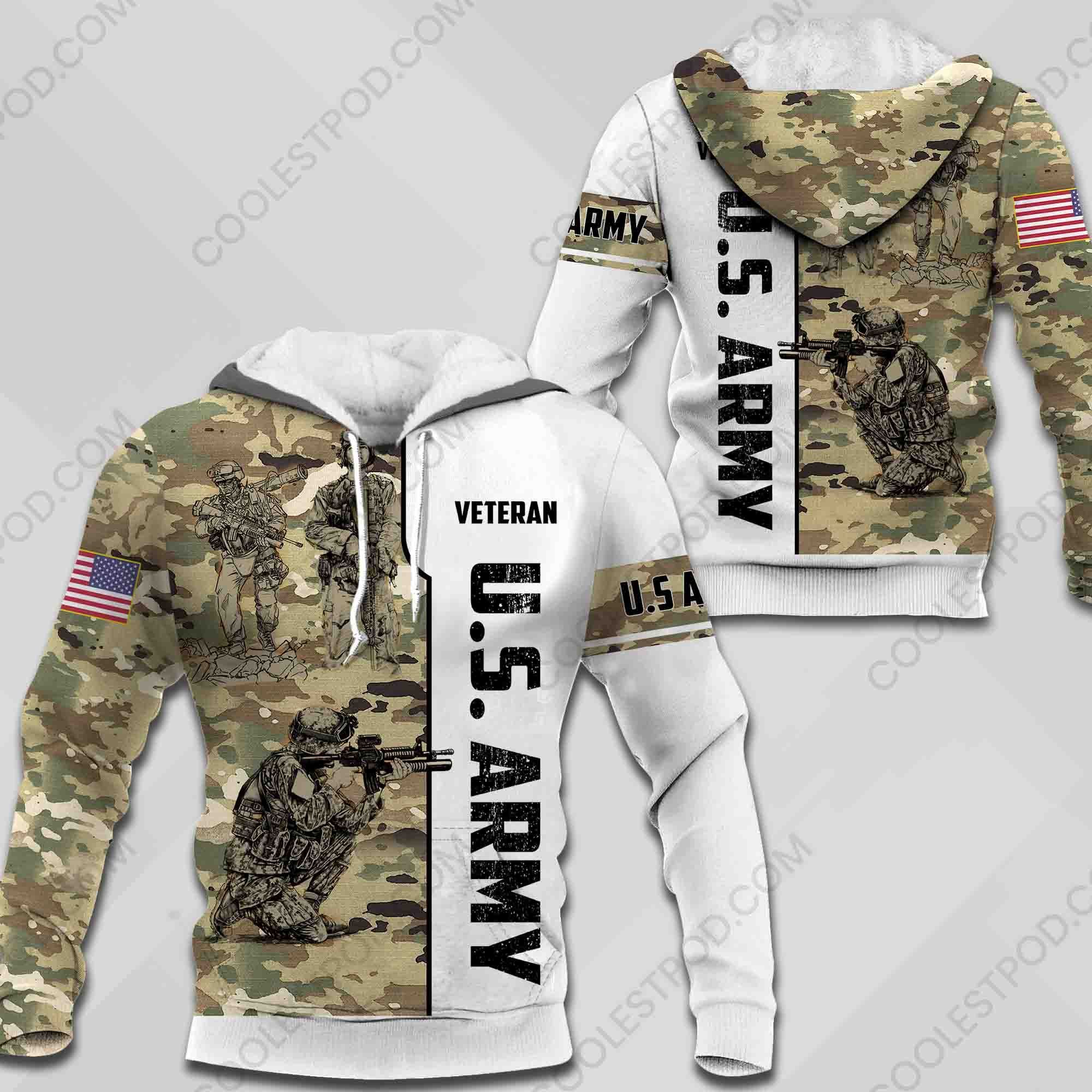 Us Army Ocp 3D Hoodie