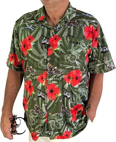 Ae Sport Marines Hawaiian Shirt