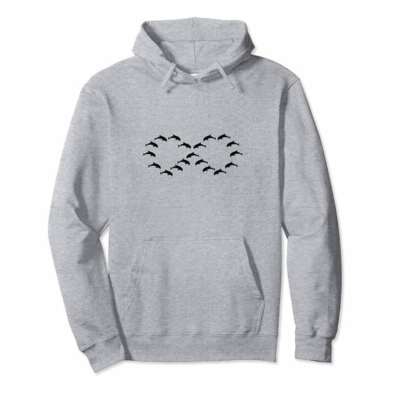 Infinity Symbol Made of Dolphin Silhouettes Pullover Hoodie, T-Shirt, Sweatshirt