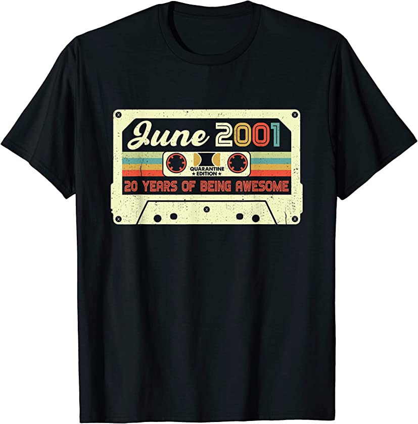 Vintage June 2001 Quarantine Edition Retro Cassette Tape T-Shirt