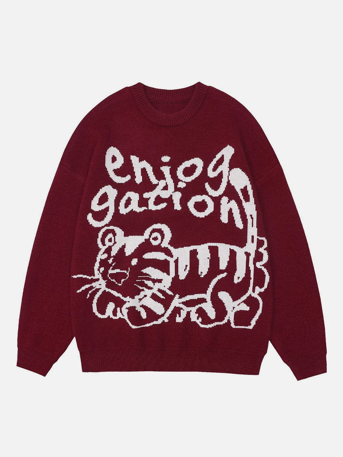 Talishko™ – Lying Tiger Knit Sweater