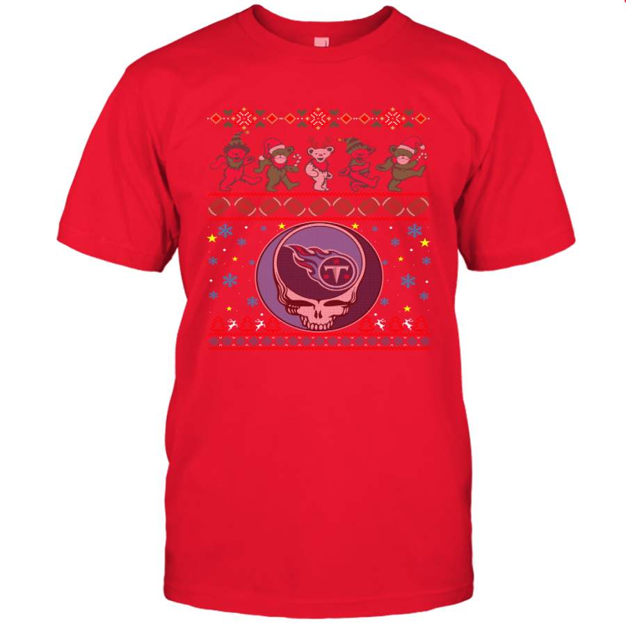 Tennessee Titans Christmas Grateful Dead Jingle Bears Football Ugly Sweatshirt Men’s T-Shirt Christmas Gift Ideas